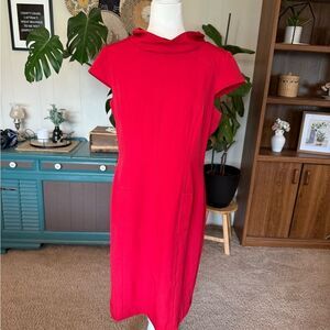 Liz Claiborne Vibrant Red Midi Dress